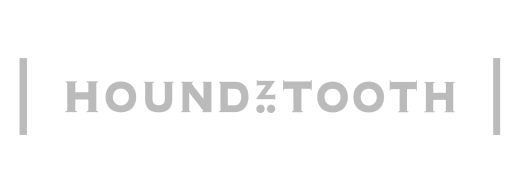 Logo of Houndstooth Digital Solutions Agency, featuring stylized text with the word 'houndstooth' in white capital letters displayed between two vertical lines, on a solid green background. | Ven Agency