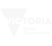 Logo of the Victoria State Government's Digital Solutions Agency, featuring a stylized white triangle with the word 